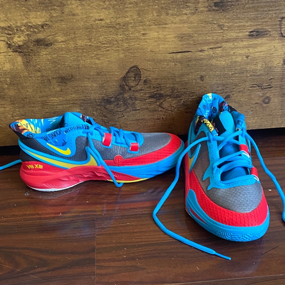 Nike Kids Sneakers in Red, Blue, and Yellow